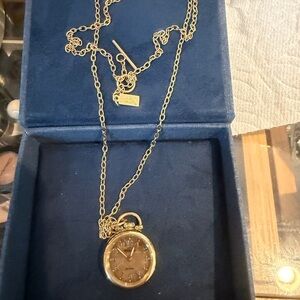 Shinola Gold Pocket Watch Necklace